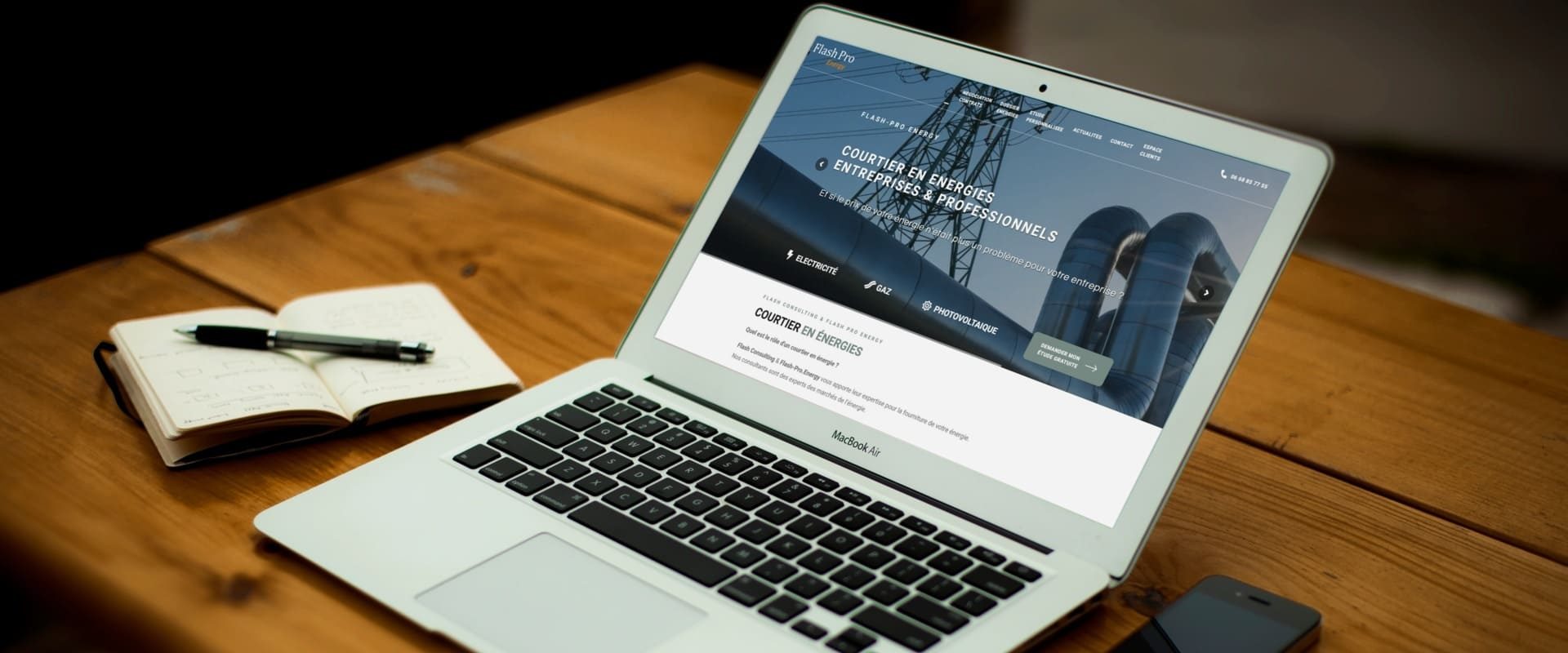 Courtier énergie Professionnel montpellier toulouse - creation nouveau site web flash pro energy courtier en enregies pour entreprises